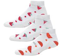 FOOTJOY 2026 COMFORTSOF LADIES SPORT GOLF ANKLE SOCKS 11507 - WHITE / FRUITS (3 PACK)