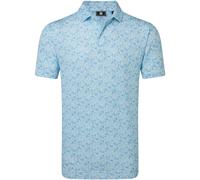 FOOTJOY 2026 MEADOW PRINT GOLF POLO SHIRT 39236 - BLUE REEF / SEA GLASS