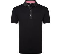 FOOTJOY 2026 STAR GEO PRINT PIQUE GOLF POLO SHIRT 39285 - BLACK