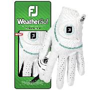 FOOTJOY 2026 WEATHERSOF LADIES ALL WEATHER GOLF GLOVE - WHITE / SEAGLASS