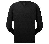 FOOTJOY 2026 WOOL BLEND V NECK GOLF PULLOVER 90129 - BLACK