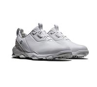 FootJoy 55505090M Men's Tour Alpha Golf Shoe, 9 UK Medium, White/Grey/Lime