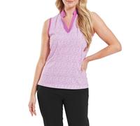 Footjoy Animal Print Sleeveless Lisle Polo Shirt Womens Large