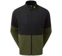 FOOTJOY COLOUR BLOCK FULL-ZIP CHILLOUT 89909 - BLACK / OLIVE