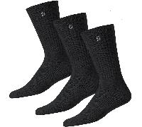 FOOTJOY COMFORTSOF GOLF CREW SOCKS 16317 - BLACK (3 PACK)