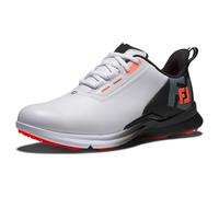 FootJoy Men's Fuel Waterproof Spikeless Golf Shoes, Mens, White/black/coral, 9, Regular | American Golf