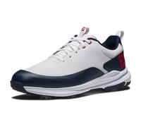 FootJoy Men's FJ Tour Rival Golf Shoe, White/Navy/Red, 6 UK