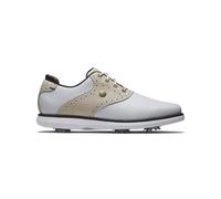 FootJoy Women's Traditions Platform, White/Tan/Black, 4 UK