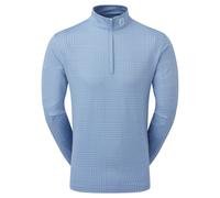 FootJoy Glen Plaid Print Chill-out Zip Neck Golf Sweater Grey XL