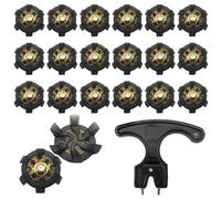 Footjoy Golf Shoe Spikes - 20 PCS M6 Easy Install Set With Wrench - Compatible with Adidas, Skechers, Nike Shoes