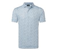 FootJoy Hidden Palm Print Lisle Polo - Chambray/White - XXL Size: 2XL