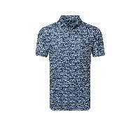 FootJoy Hidden Palm Print Lisle Polo - Navy/White - XL Size: XL