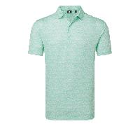 FootJoy Hidden Palm Print Lisle Polo - Sea Glass/White - M Size: Mediu