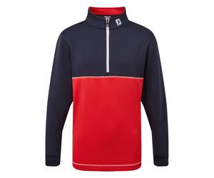 FootJoy Junior Boys Colour Block Chill-Out Half Zip Golf Pullover Jumper FJ