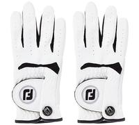 FootJoy Junior Golf Glove, Pearl/Black, M (Pack of 2)
