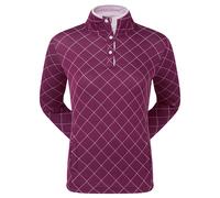 FootJoy Ladies Quilted Zip Neck Sweater Red S