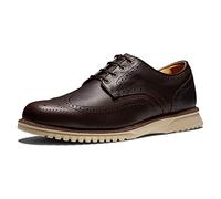 FootJoy Men's Club Casuals Wing Tip Golf Shoe, Brown, 9 X-Wide