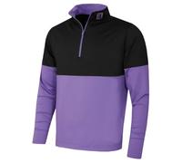 FootJoy Mens Colour Block Midlayer Sweater - Black/Violet - M