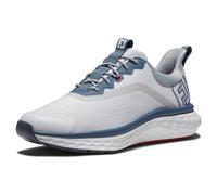FootJoy Men's Fj Quantum Golf Shoe, White/Blue/Red, 8.5 UK