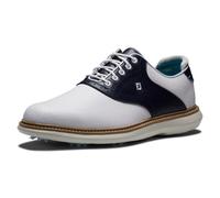 FootJoy Men's Fj Traditions Golf Shoe, White Navy, 9 UK