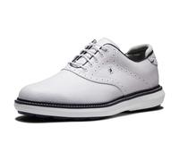 FootJoy Men's Fj Traditions Spikeless Golf Shoe, White White Navy, 9.5 UK