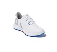 FootJoy Men's Fuel Golf Shoe, White White Orange, 6 UK Wide