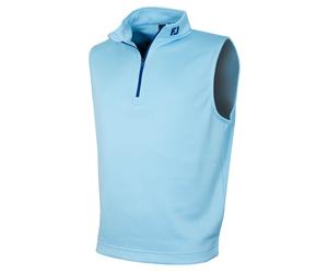 Footjoy Mens Half-Zip Stretch Vest - Blue Sky/Deep Blue - S