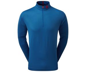 FootJoy Mens Half Zip Tonal Knit Chill-Out Golf Pullover Stretch Mid-Layer