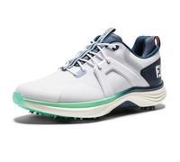 FootJoy Men's Hyperflex Golf Shoe, White/Navy/Green, 11 UK Medium
