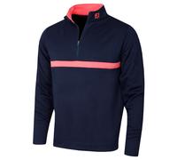 FootJoy Mens Inset Stripe Midlayer Sweater - Navy - M