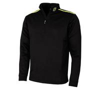 FootJoy Mens Jersey Solid Chill-Out Golf Stretch Sweater - Black/Green - L