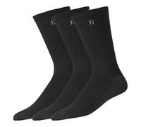 FOOTJOY PRO-DRY GOLF CREW SOCKS - BLACK (3 PACK)