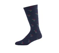 FootJoy Mens Prodry Crew Christmas Socks, Navy/Holly