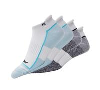 FootJoy Men's ProDry Roll Tab Socks, White/Light Blue, 7-12