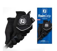 FootJoy Men's RainGrip Golf Glove, Black, Cadet Small, Pair