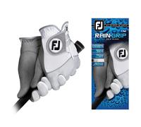 FootJoy Men's RainGrip Pair Golf Glove White Medium Pair
