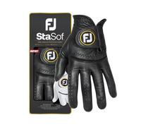 FootJoy Men's StaSof Golf Glove, Black, Cadet Large, Worn on Left Hand