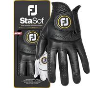 FootJoy Men's StaSof Golf Glove, Black, Large, Worn on Left Hand