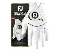 FootJoy Men's StaSof Golf Glove, White, X-Large, Worn on Left Hand