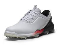 FootJoy Men's Tour Alpha Golf Shoe, White/Black/Red, 9.5 UK Medium