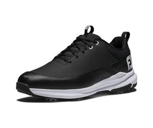 Footjoy Men's Tour Rival Golf Shoe, Black/Black/White, 8.5 Wide