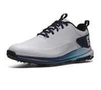 FootJoy Men's Tour Rival Golf Shoe, White/Navy/Blue, 7.5 UK Medium