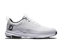 (UK 7.5, White/Black) Footjoy Mens Tour Rival Synthetic Leather Cushioned Waterproof Golf Shoes