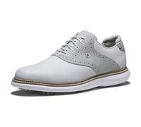 FootJoy Men's Traditions Golf Shoe, White/Grey/White, 10.5 UK