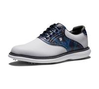 Footjoy Men's Traditions Golf Shoe, White/Navy Camo, 6 UK
