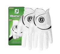 FootJoy Men's WeatherSof 2-Pack Golf Glove, White, Cadet Large, Worn on Left Hand
