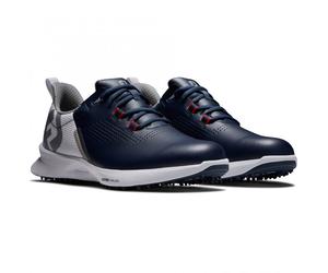 FootJoy MN FJ FUEL NAVY/WHT/RED Golf Shoes - 070W Size: UK7, Option: W