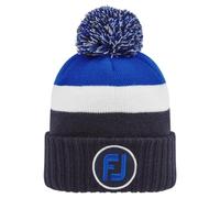 FootJoy Pom Pom Beanie Hat - Navy/White/Blue