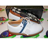 FootJoy Premiere Series Packard LX Golf Shoes White/Navy UK Size 10 Wide/large
