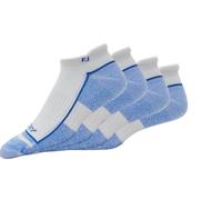 FootJoy ProDry Men's Roll-Top Socks, White/Royal Blue, 7-12